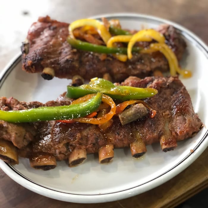 Costillas De Cordero a La Parrilla.