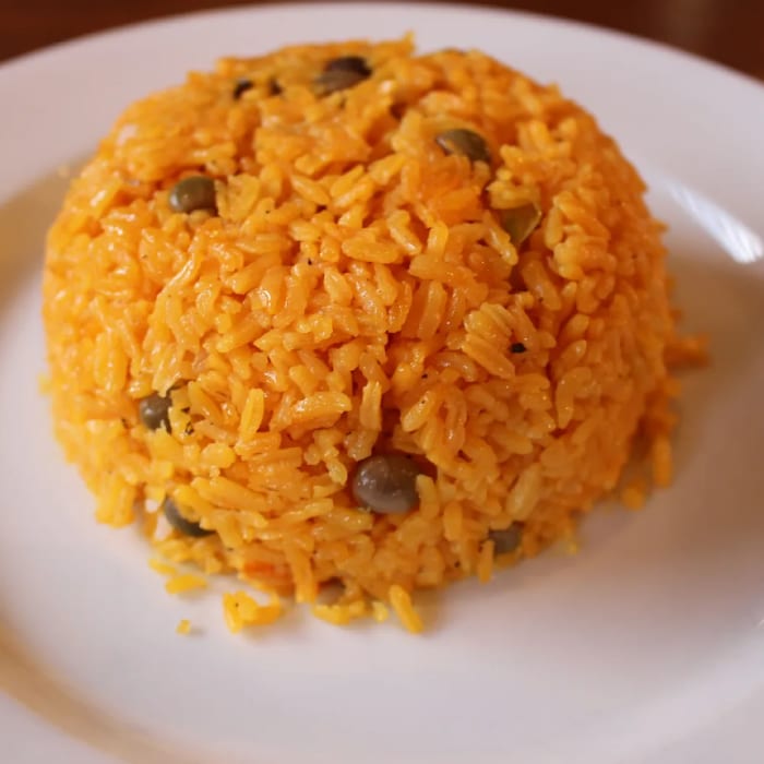 Arroz Con Guandules Y Habichuela  (Rice with Pigeon Peas and Beans).